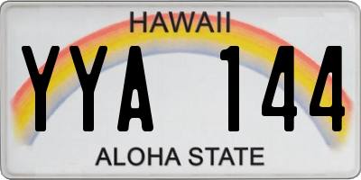 HI license plate YYA144