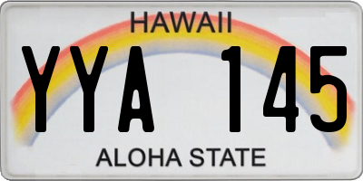 HI license plate YYA145