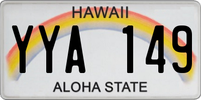HI license plate YYA149