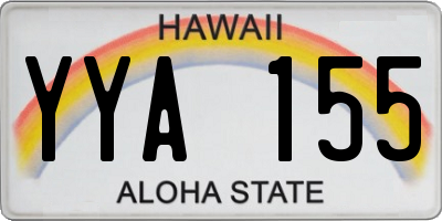 HI license plate YYA155