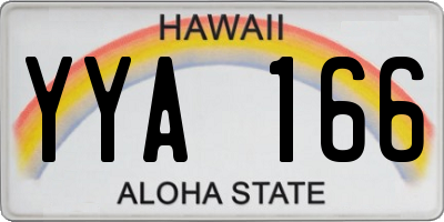 HI license plate YYA166