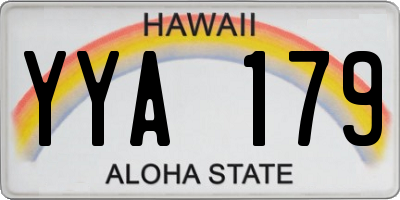 HI license plate YYA179