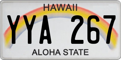 HI license plate YYA267
