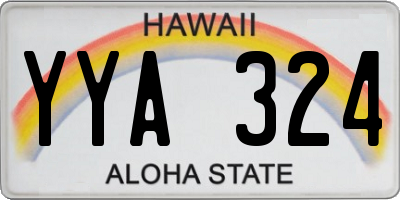 HI license plate YYA324