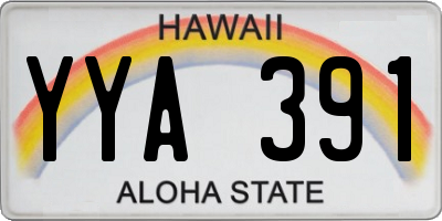 HI license plate YYA391