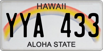 HI license plate YYA433