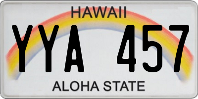 HI license plate YYA457