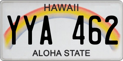 HI license plate YYA462