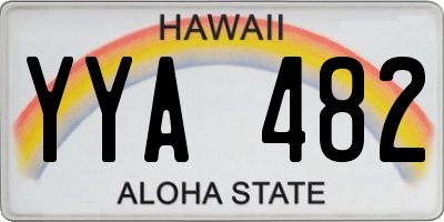 HI license plate YYA482