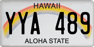HI license plate YYA489
