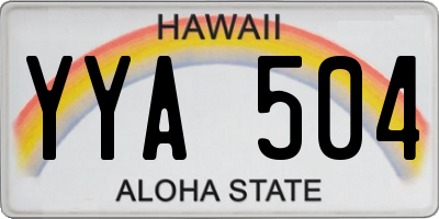 HI license plate YYA504