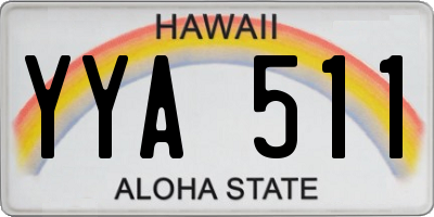 HI license plate YYA511