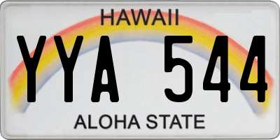 HI license plate YYA544