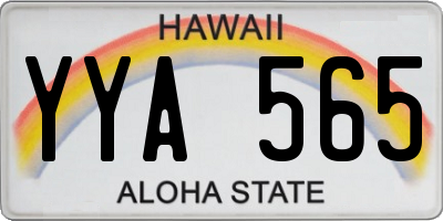HI license plate YYA565
