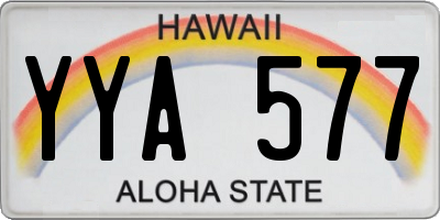 HI license plate YYA577