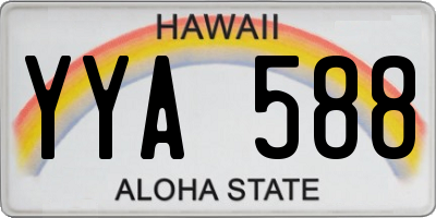 HI license plate YYA588