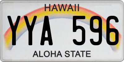 HI license plate YYA596