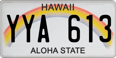 HI license plate YYA613