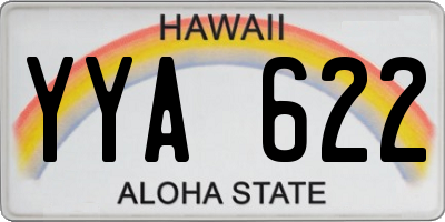 HI license plate YYA622