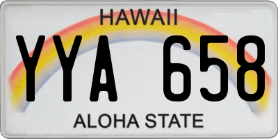HI license plate YYA658