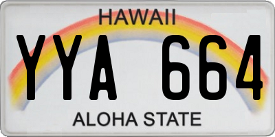 HI license plate YYA664