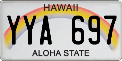 HI license plate YYA697
