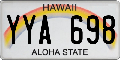 HI license plate YYA698