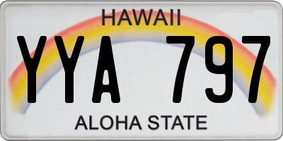 HI license plate YYA797