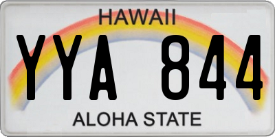 HI license plate YYA844