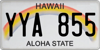HI license plate YYA855