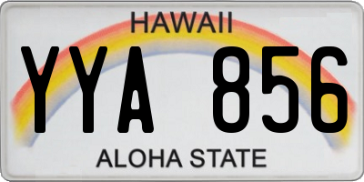 HI license plate YYA856