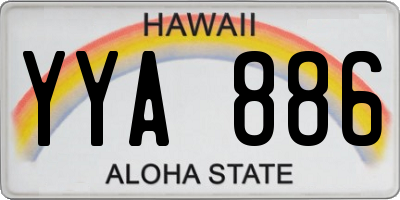 HI license plate YYA886