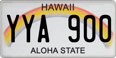 HI license plate YYA900