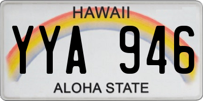 HI license plate YYA946