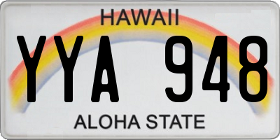 HI license plate YYA948