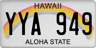 HI license plate YYA949
