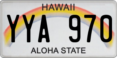 HI license plate YYA970
