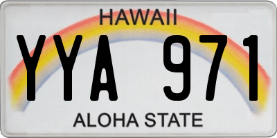 HI license plate YYA971
