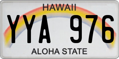 HI license plate YYA976