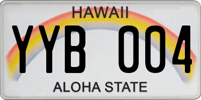 HI license plate YYB004