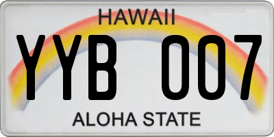 HI license plate YYB007