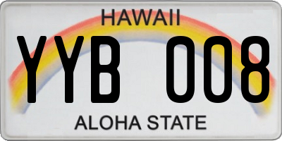HI license plate YYB008