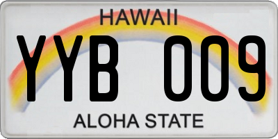 HI license plate YYB009