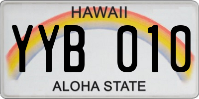 HI license plate YYB010
