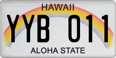 HI license plate YYB011