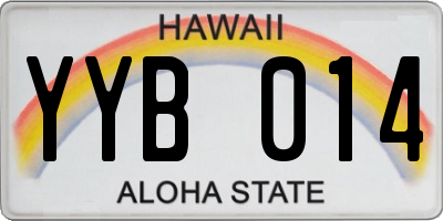 HI license plate YYB014