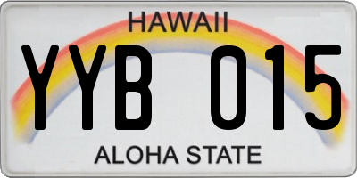 HI license plate YYB015