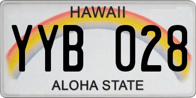 HI license plate YYB028