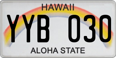 HI license plate YYB030