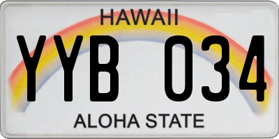 HI license plate YYB034